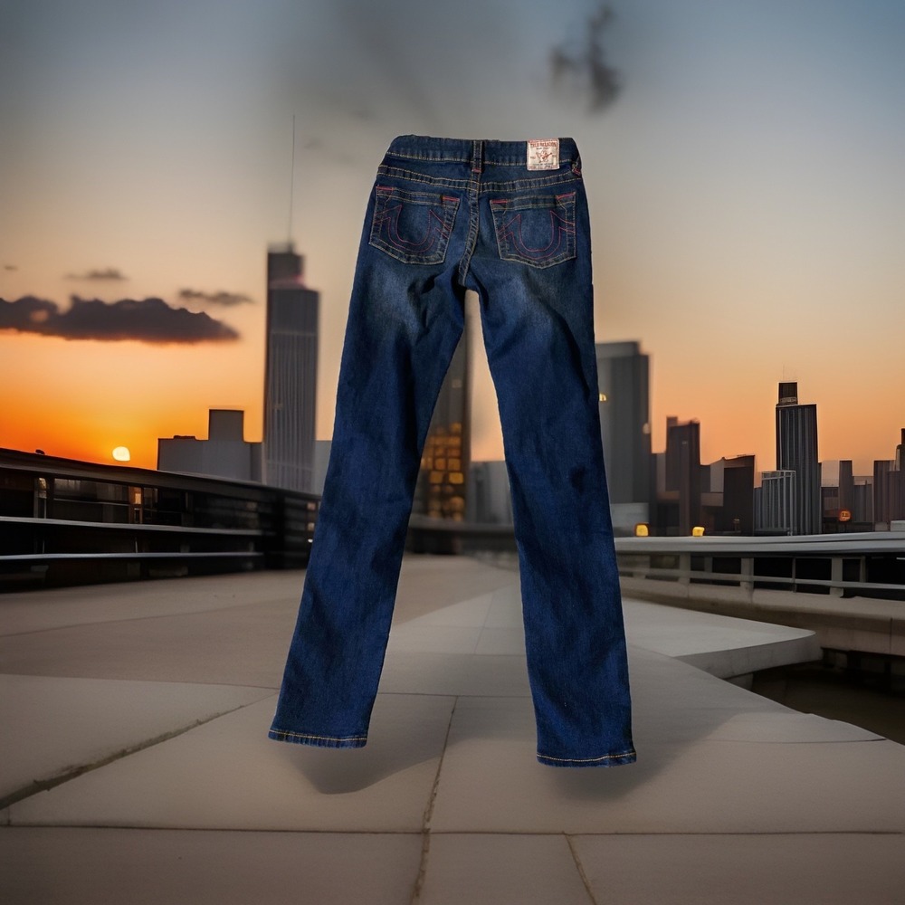 Women's True Religion Halle High Rise Super Skinny Size 12‎ Waist 13" Flat